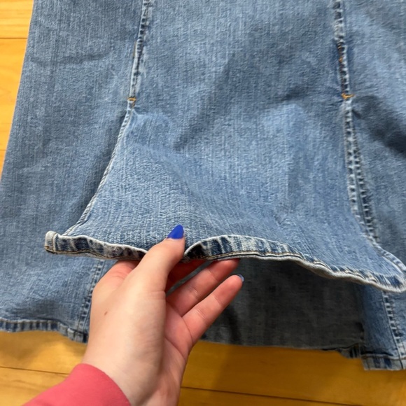 Vintage Y2K Jeans Denim Maxi Skirt Juniors Size 5 R4R Low Rise Boho Grunge - Picture 5 of 6